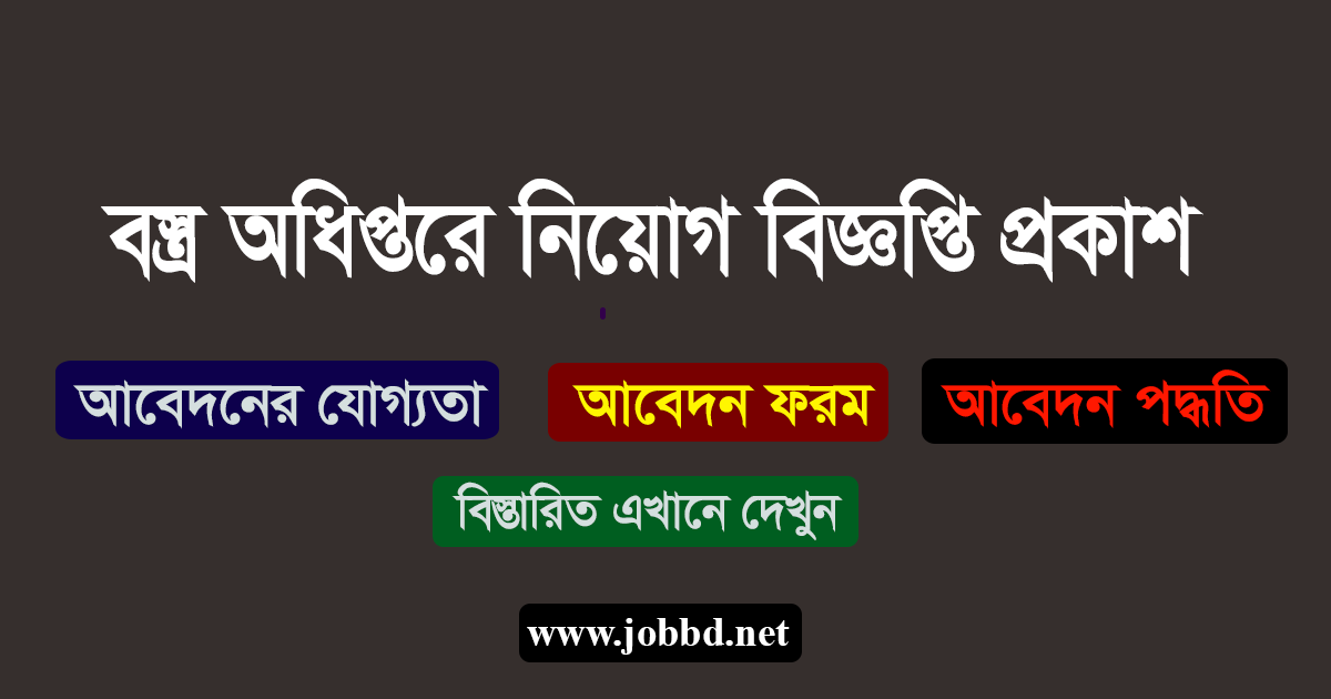 Department of Textile Job Circular 2023